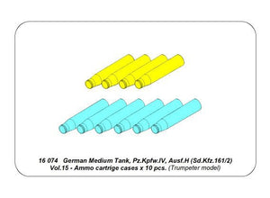 Aber 16074 German Medium Tank Pz.Kpfw. IV, Ausf.H (Sd.Kfz. 161/2) Vol.15 - Ammo cartridge cases x 10 pcs. (1/16) – Bild 4