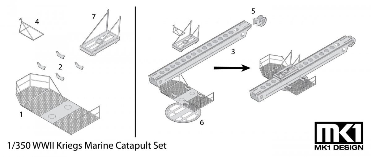 MK1 Design MS-35018 German Cataputlt Set 1/350 – image 2