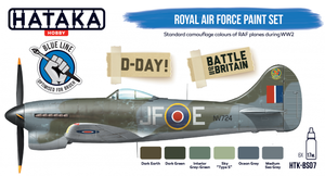 Hataka HTK-BS07 BLUE LINE – Royal Air Force paint set 6x17ml – image 2