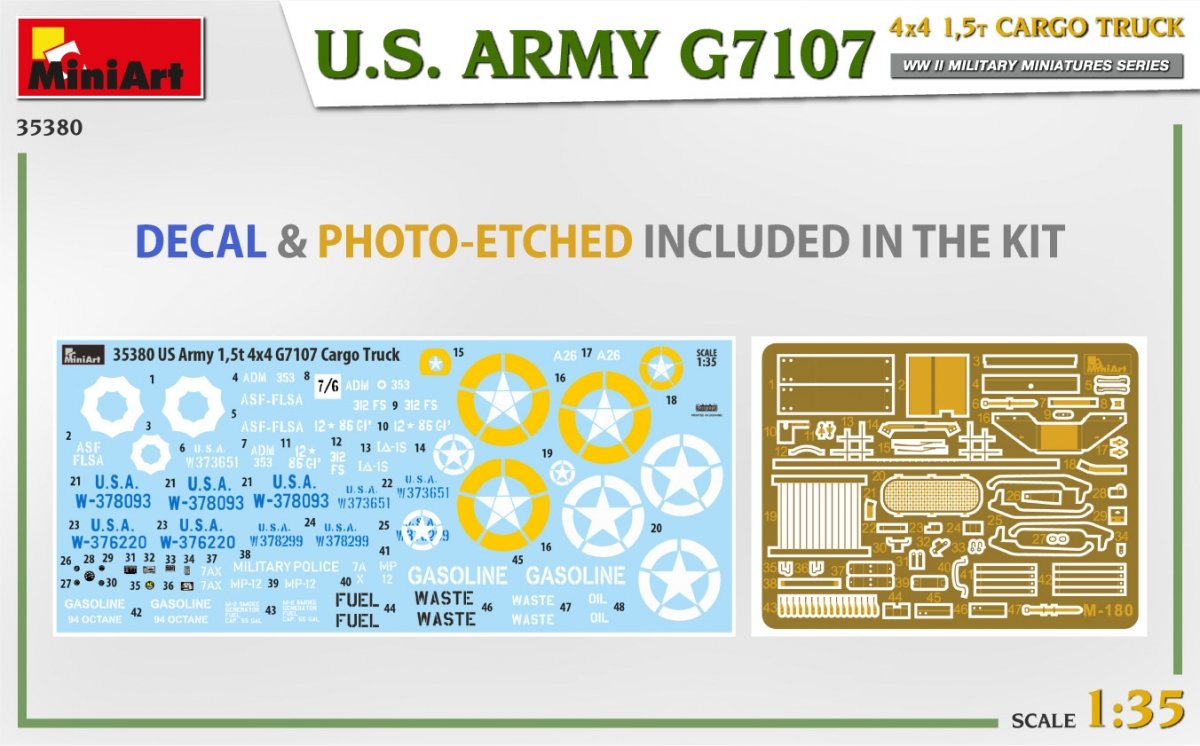 MiniArt 35380 US ARMY G7107 4X4 1.5t CARGO TRUCK 1/35 – image 2