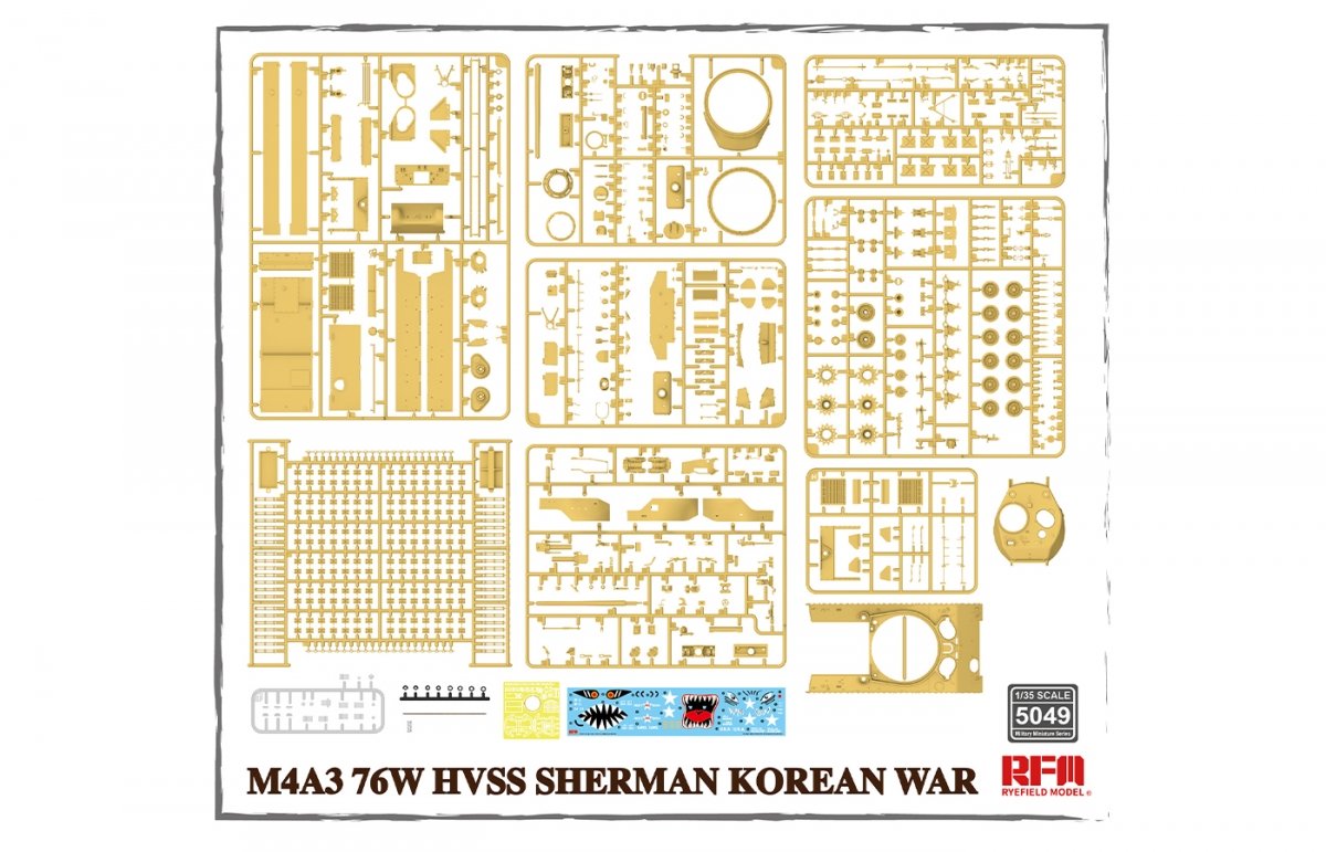 Rye Field Model 5049 M4A3 76W HVSS Sherman Korean War 1/35 – image 4