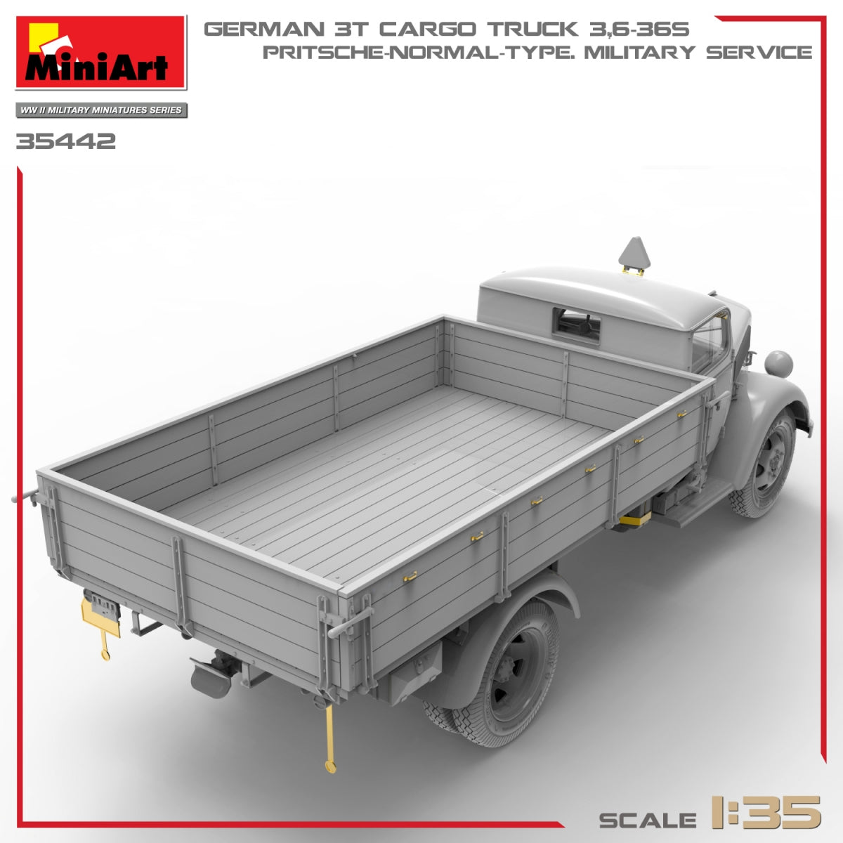 Miniart 35442 GERMAN 3T CARGO TRUCK 3.6-36S. PRITSCHE-NORMAL-TYPE. MILITARY SERVICE 1/35 – imagen 5