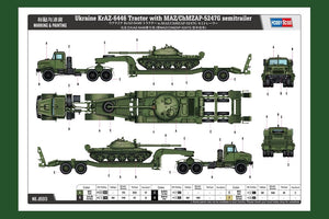 Hobby Boss 85513 Ukraine KrAZ-6446 Tractor with MAZ/ChMZAP-5247G semitrailer 1/35 – image 2