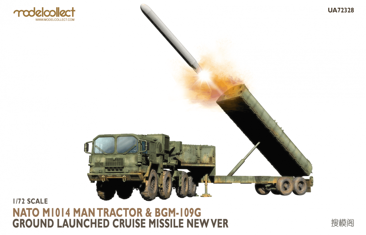Modelcollect UA72328 Nato M1014 MAN Tractor &amp; BGM-109G Ground Launched Cruise Missile new Ver 1/72
