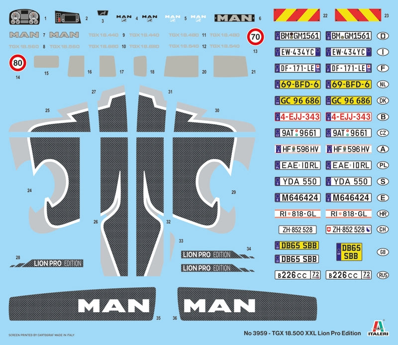 Italeri 3959 MAN TGX 18.500 XXL Lion Pro Edition 1/72 – Bild 8