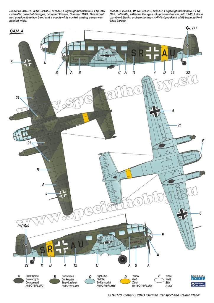 Special Hobby 48170 Siebel Si 204D &amp;#39;German Transport and Trainer Plane&amp;#39; 1/48 – image 3