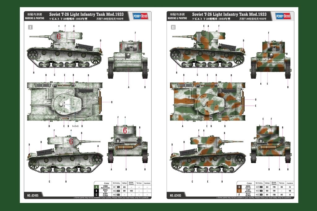 Hobby Boss 82495 Soviet T-26 Light Infantry Tank Mod.1933 1/35 – image 3