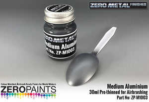 Zero Paints ZP-M1003 Medium Aluminum Paint Zero Metal Finishes 30ml