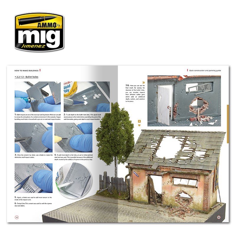 AMMO of Mig Jimenez 6135 HOW TO MAKE BUILDINGS. BASIC CONSTRUCTION AND PAINTING GUIDE (English) – image 7