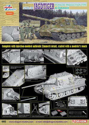 Dragon 6493 Sd.Kfz. 186 Jagdtiger Porsche Production Type with zimmerit 1/35 – Bild 2