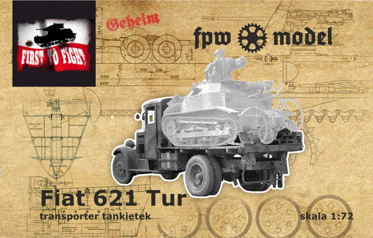 FPW Model 72021 Fiat 621 Tur - tankette transporter 1/72