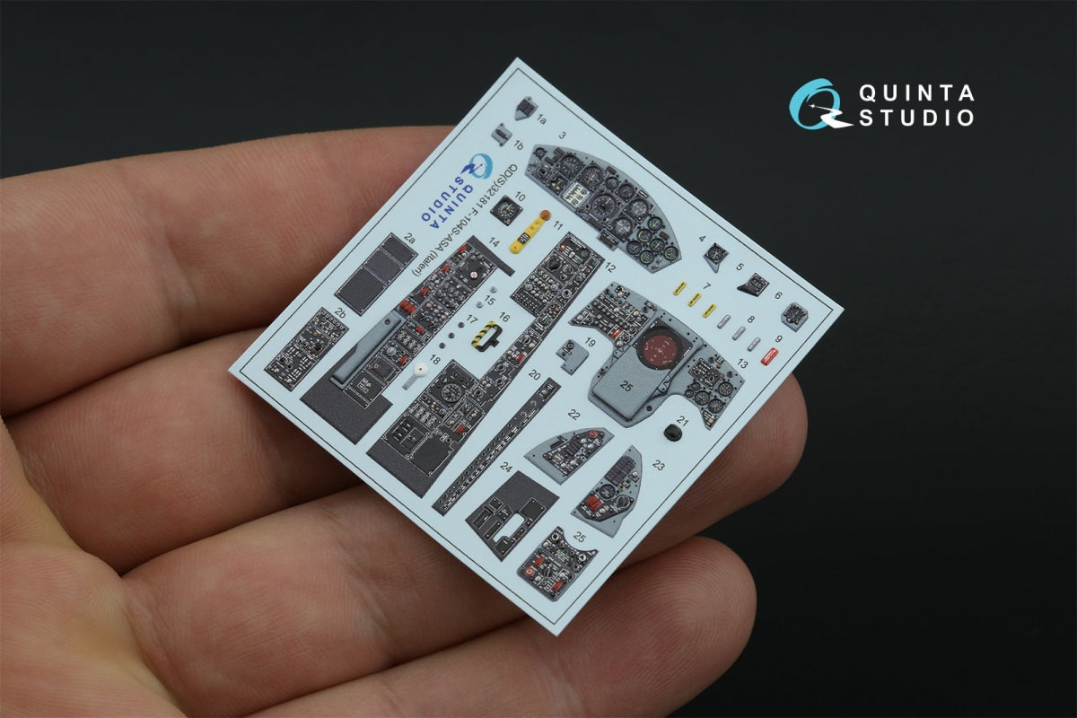 Quinta Studio QDS-32181 F-104S-ASA 3D-Printed colored Interior on decal paper (Italeri) (small version) 1/32 – imagen 6