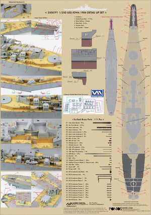 Pontos 35007F1 USS BB-61 Iowa 1984 Detail Up Set 1/350 – image 2