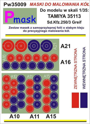 P-Mask PW35009 SD.KFZ.250/3 GREIF TAMIYA 35113 1/35