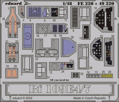 Eduard FE220 Bf 109E-4/7 1/48 Tamiya