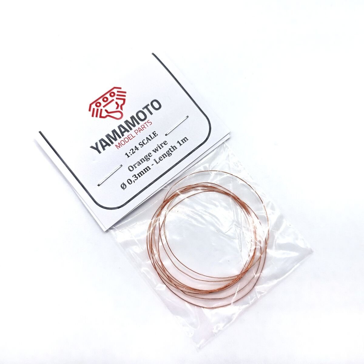 Yamamoto Model Parts YMPTUN85 Orange wire 0.3mm Length 1m 1/24