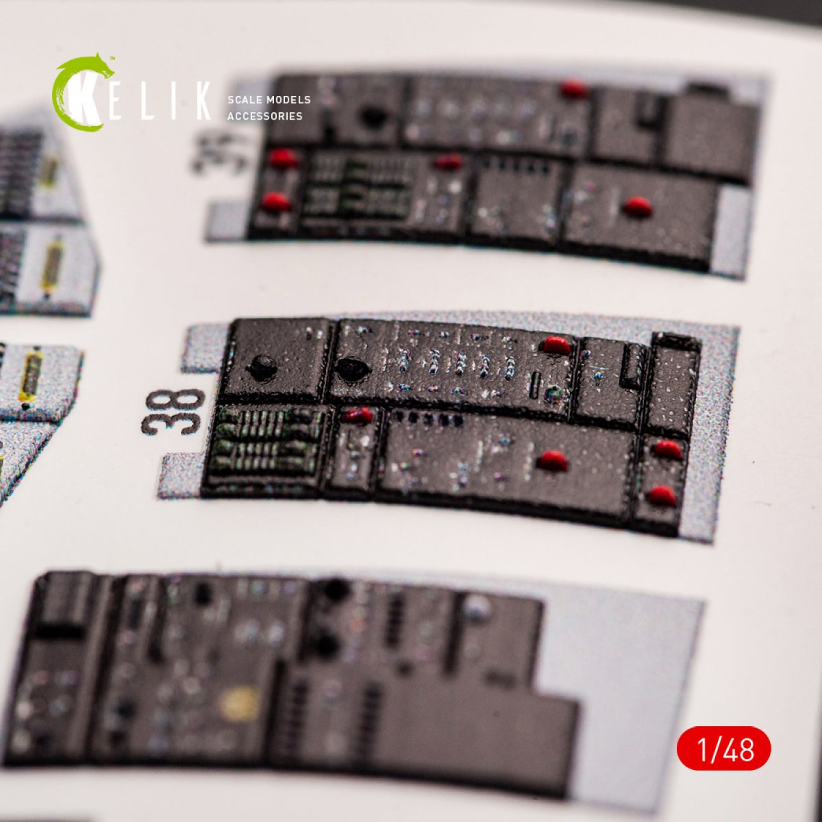 KELIK K48068 F-14A TOMCAT LATE INTERIOR 3D DECALS FOR TAMIYA KIT 1/48 – image 5