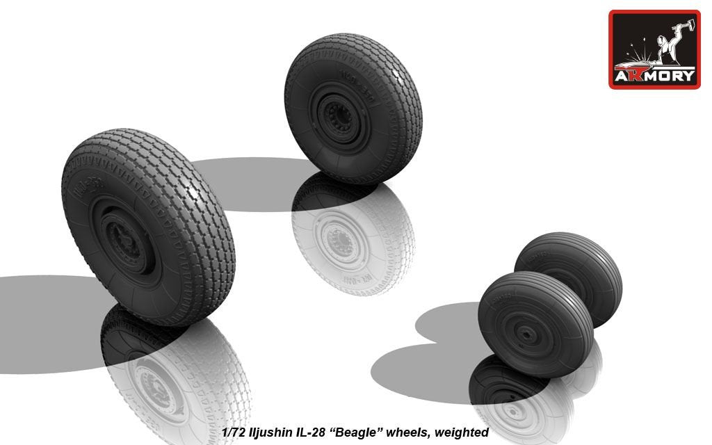Armory Models AW72040 Iljushin IL-28 Beagle wheels, weighted 1/72 – image 3