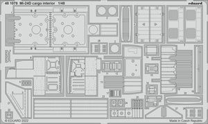 Intérieur cargo Eduard 481078 Mi-24D TRUMPETER 1/48