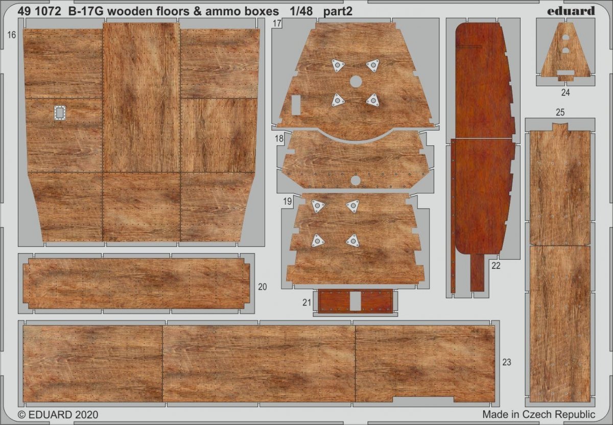Eduard 491072 B-17G wooden floors &amp;amp; ammo boxes 1/48 HK MODELS – Bild 2
