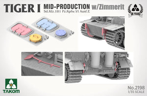 Takom 2198 Tiger I Mid-Production w/Zimmerit Sd.Kfz. 181 Pz.Kpfw. VI Ausf. E 1/35 – image 5