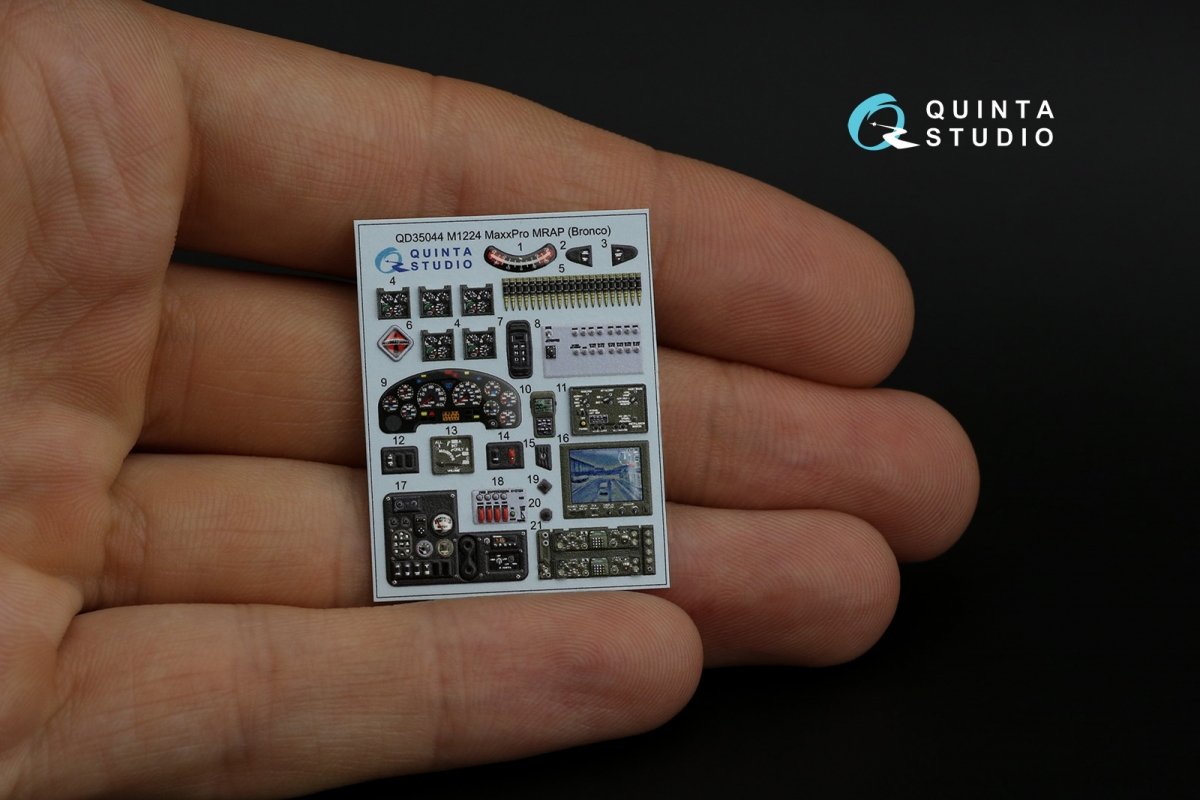 Quinta Studio QD35044 M1224 MaxxPro MRAP 3D-Printed &amp;amp; colored Interior on decal paper (Bronco) 1/35 – image 10