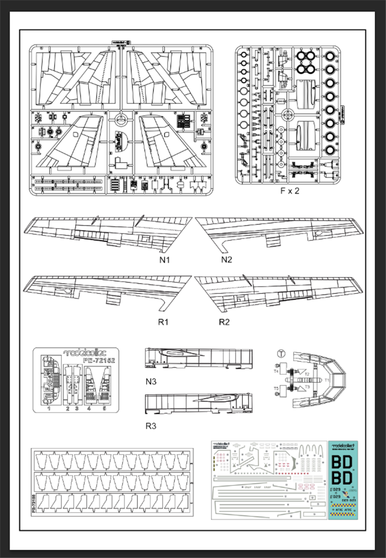 Modelcollect UA72200 B-52H US Stratofortress Strategic Bomber 1/72 – obrázek 25