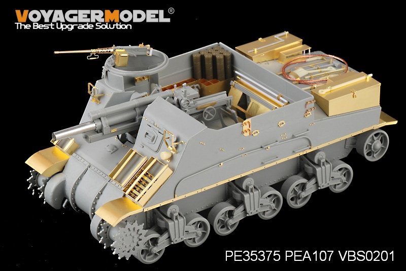 Voyager Model PE35375 WWII US M7 Priest Mid Production w/Ammunition case/telephone set for DRAGON 6637 1/35 – obrázek 3