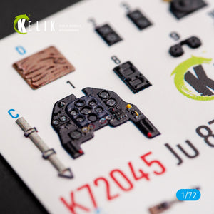 Kelik K72045 Junkers Ju 87D-3 Stuka - Interior 3D Decal for Special Hobby kit 1/72