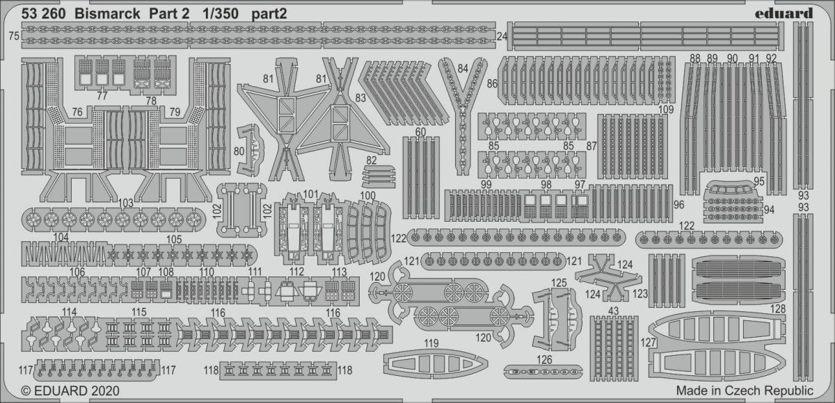 Eduard 53260 Bismarck part 2 1/350 TRUMPETER – obrázek 3