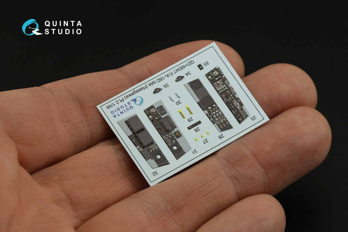 Quinta Studio QDS+48347 FA-18D late 3D-Printed colored Interior on decal paper (Hasegawa) (with 3D-printed resin parts) (Small version) 1/48 – image 4