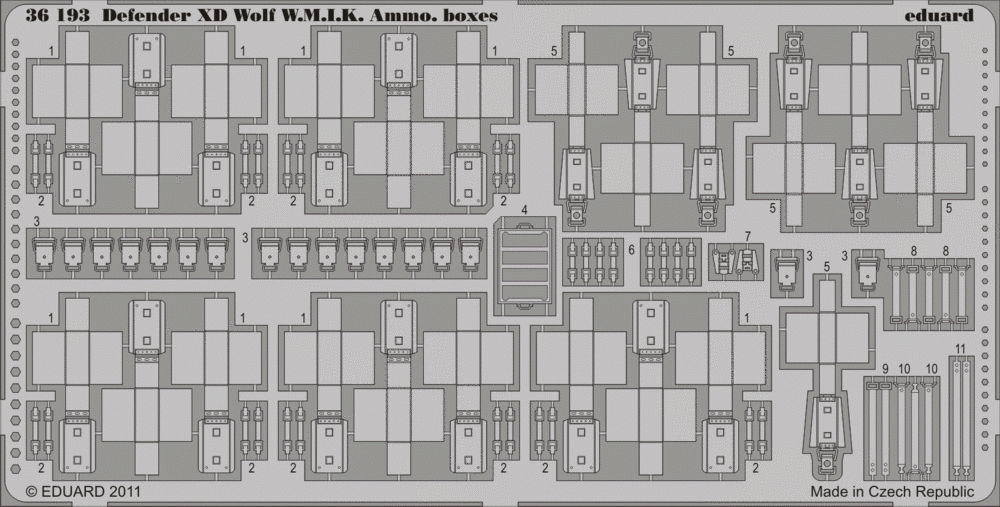 Eduard 36193 Defender XD Wolf WMIK Ammo Boxes 1/35 Hobby Boss