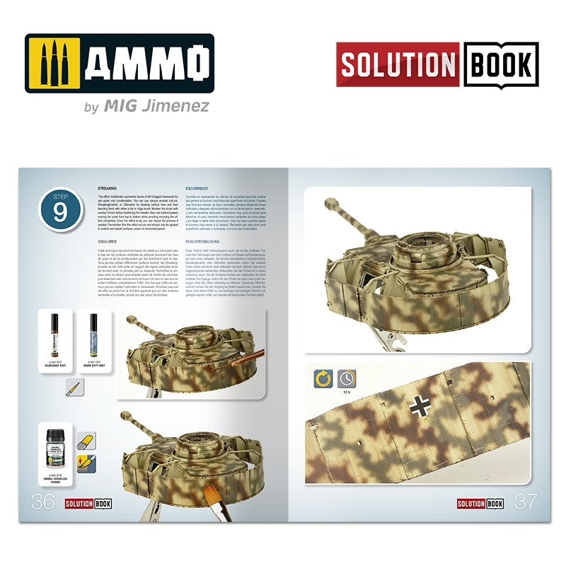 Ammo of Mig 6527 How to Paint WWII German Mid-War Vehicles SOLUTION BOOK 21 (Multilingual Book) – obrázek 3