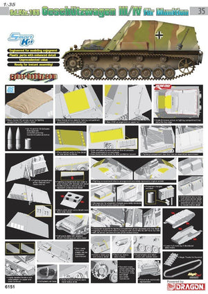 Cyber Hobby 6151 Sd.Kfz.165 Geschutzwagen III/IV fur Munition 1/35 – Bild 2