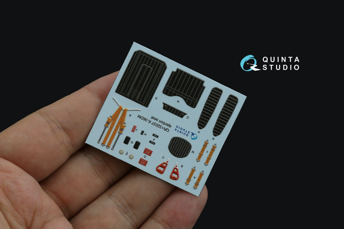 Quinta Studio QR+32037 K-36DM (initial release) ejection seat (for Su-17M3/M4/UM3/22, Su-24, MiG-29 9-12 Early aircraft) (All kits) 1/32 – image 4