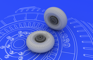 Eduard 648072 Il-2 wheels 1/48 (TAMIYA) – obrázek 2
