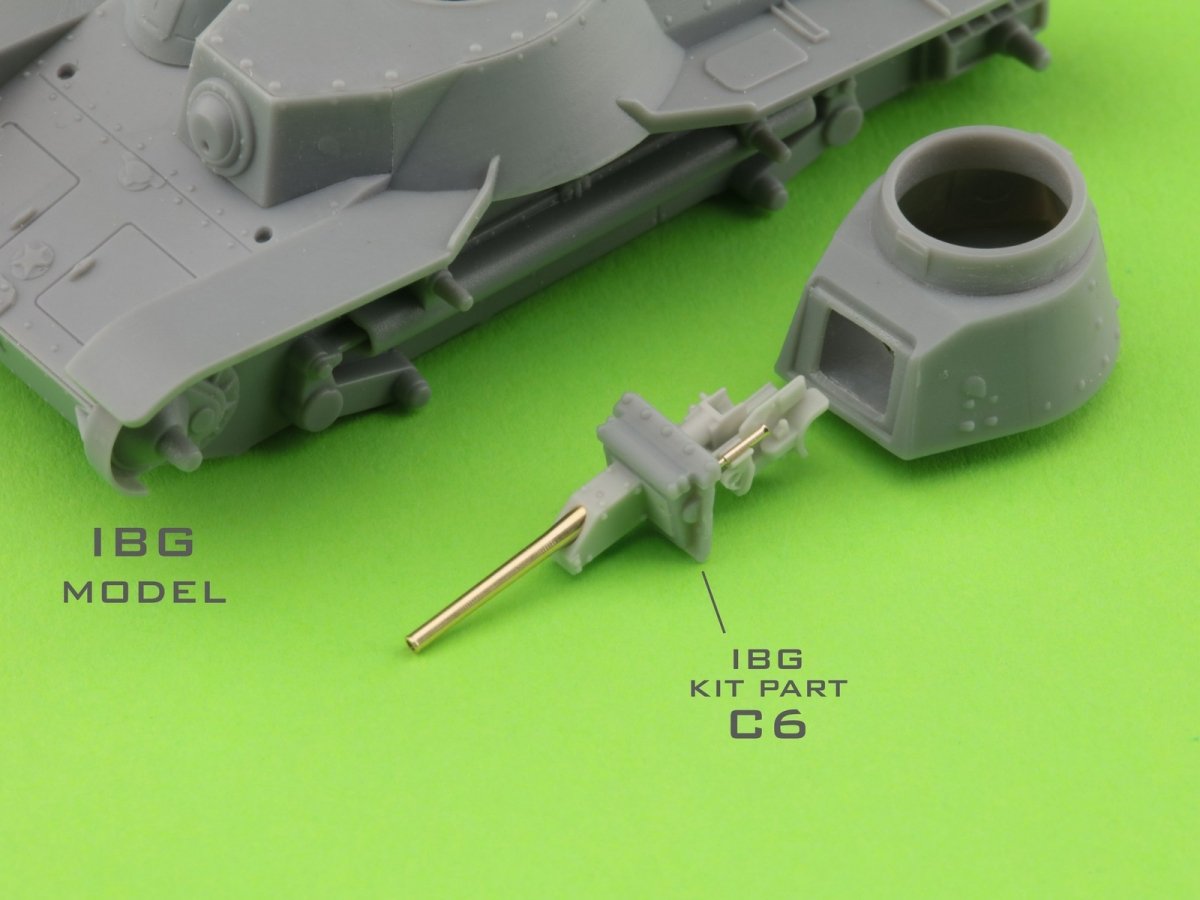 Master GM-72-015 Type 95 Ha-Go - 37 mm Type 94 gun barrel with resin mount (for IBG model) 1/72 – immagine 5