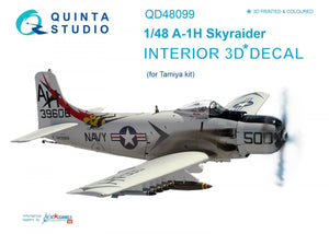 Quinta Studio QD48099 A-1H 3D-Printed &amp;amp; colored Interior on decal paper (for Tamiya kit) 1/48