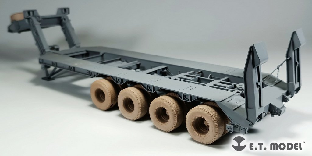 ET Model P35-119 US M747 Heavy Equipment Semi-Trailer Sagged wheels For Meng Kit 1/35 – imagen 6