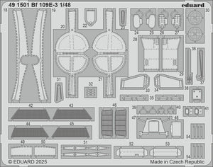 Eduard 491501 Bf 109E-3 Hobby Boss 1/48