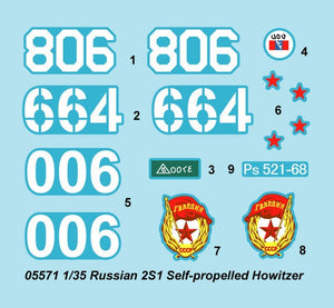 Trumpeter 05571 Russian 2S1 Self-propelled Howitzer 1/35 – image 4