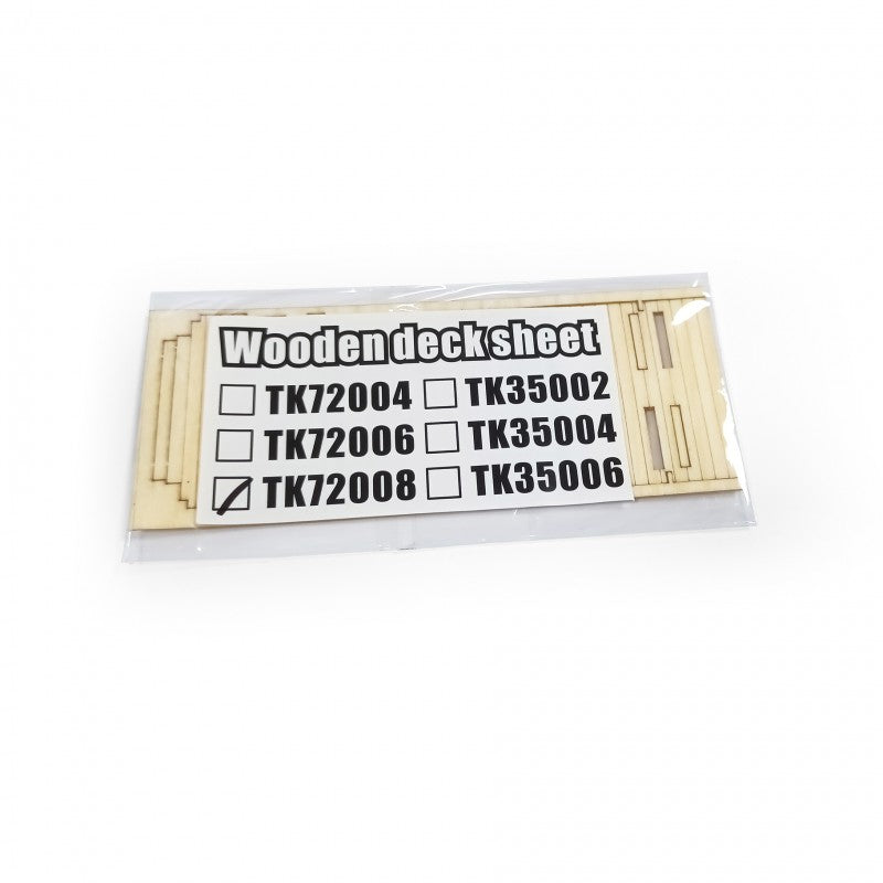 T-Model TK72008 Wooden Deck Sheet for German 80T SSyms Schwerer Platormwagen 1/72