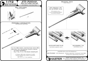 Master GM-72-049 KTO Rosomak - lufa działa 30mm ATK Mk 44 (Bushmaster II) wraz z żywicznym jarzmem (do modelu IBG) 1/72 – obrázek 4