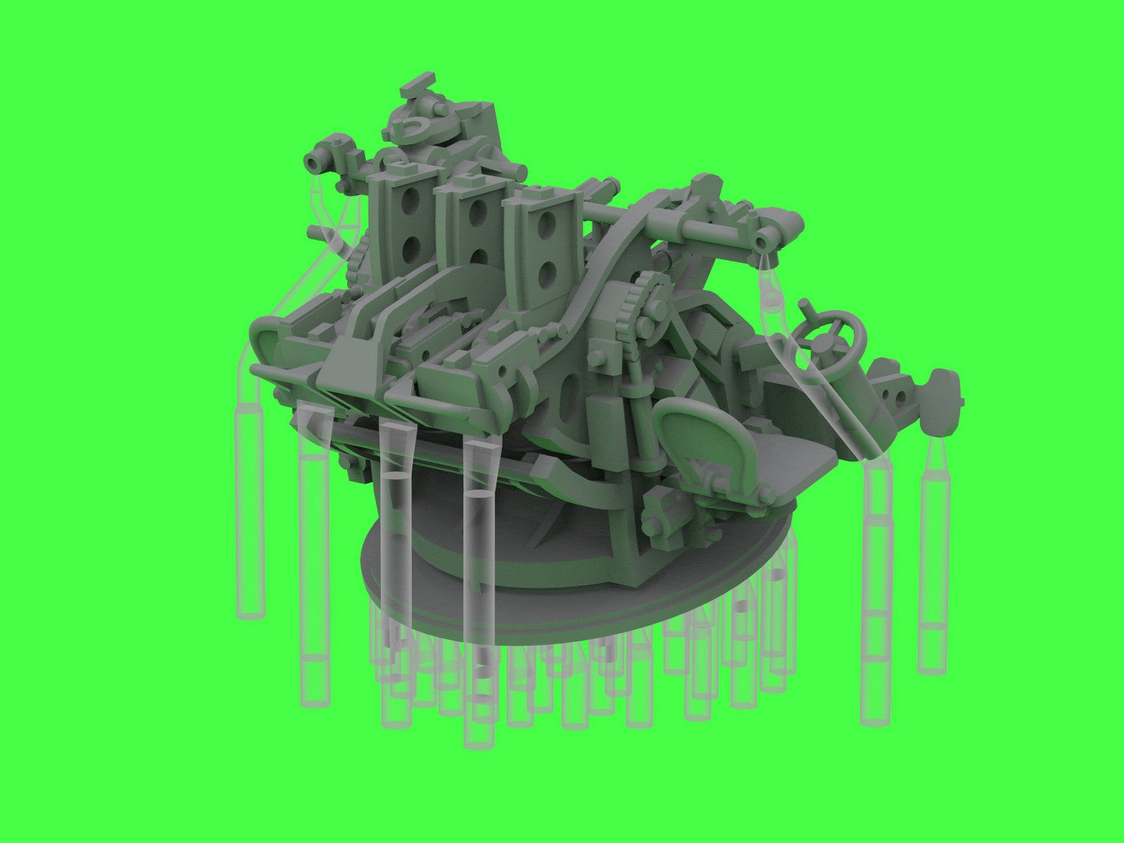 Master SM-200-014 IJN Type 96 25mm - POTRÓJNA podstawa - późna z celownikiem mechanicznym &amp;quot;Le Prieur&amp;quot; (4 szt.) 1/200 – obrázek 13