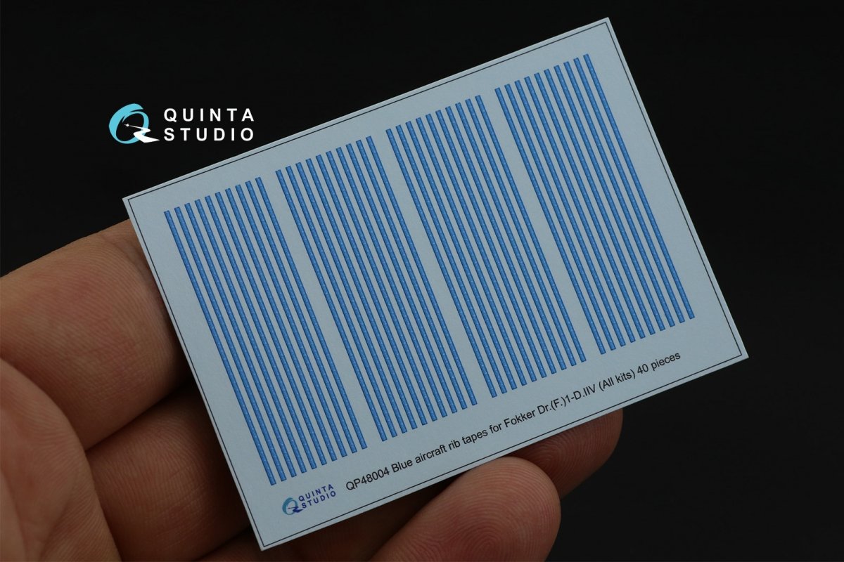 Quinta Studio QP48004 Blue rib tapes for Fokker Dr.(F)ID.VII 1/48 – immagine 9