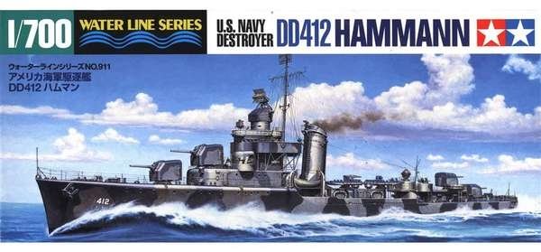 Tamiya 31911 US Navy Destroyer Hammann (DD-412) 1/700