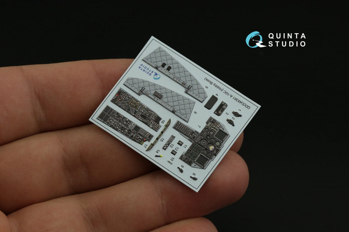 Quinta Studio QDS-48361 A-10C 3D-Printed &amp;amp; colored Interior on decal paper (Hobby Boss) (Small version) 1/48 – image 5