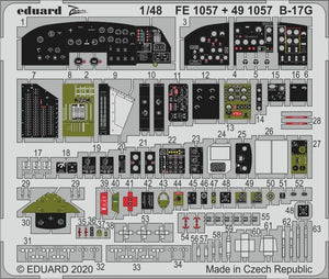 Eduard 491057 B-17G cockpit 1/48 HK MODELS