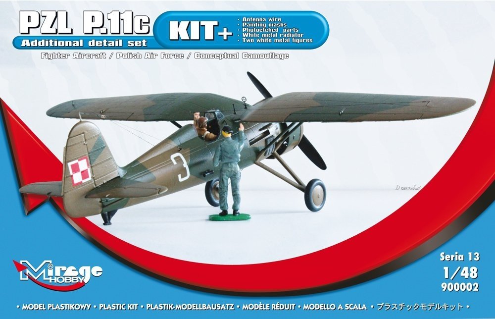Mirage Hobby 900002 PZL P-11c Fighter Plane Pro Kit 1/48