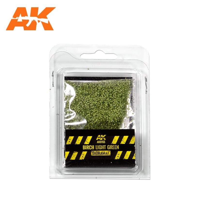 AK Interactive AK8155 FEUILLES DE BOULEAU VERT CLAIR 28MM 1/72